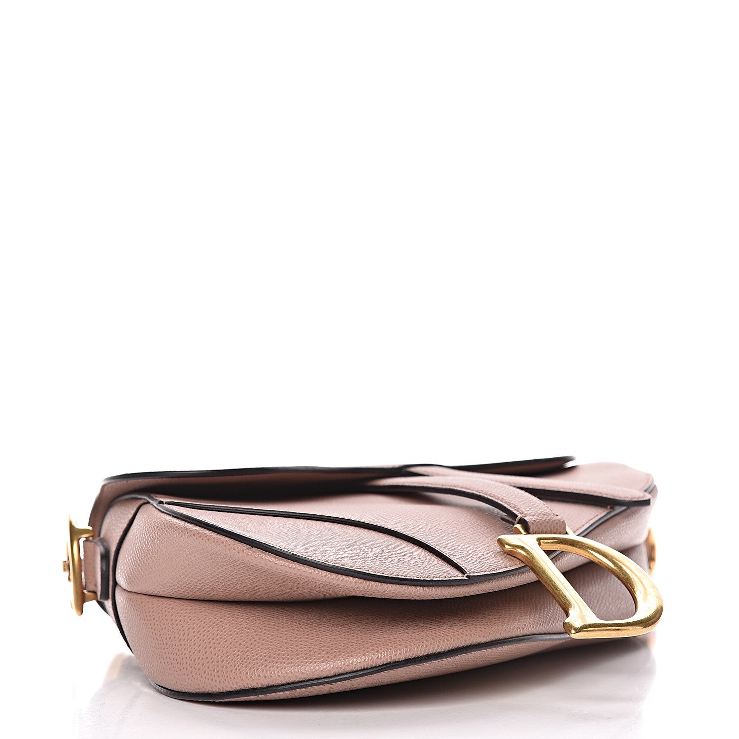 Christian Dior Grained Calfskin Saddle Bag Pink 4 of 14
