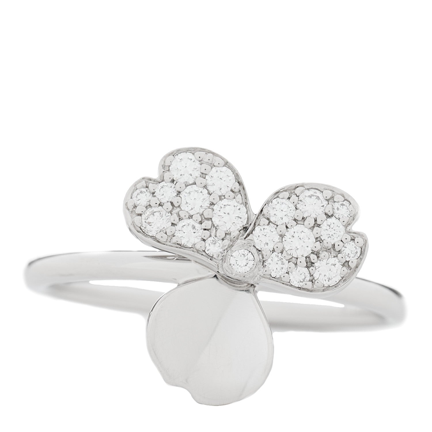 Tiffany Platinum Diamond Paper Flowers Ring 53 6.5 1 of 6