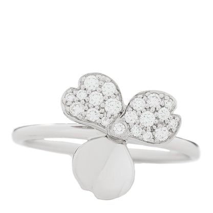 Tiffany Platinum Diamond Paper Flowers Ring 53 6.5 1 of 6
