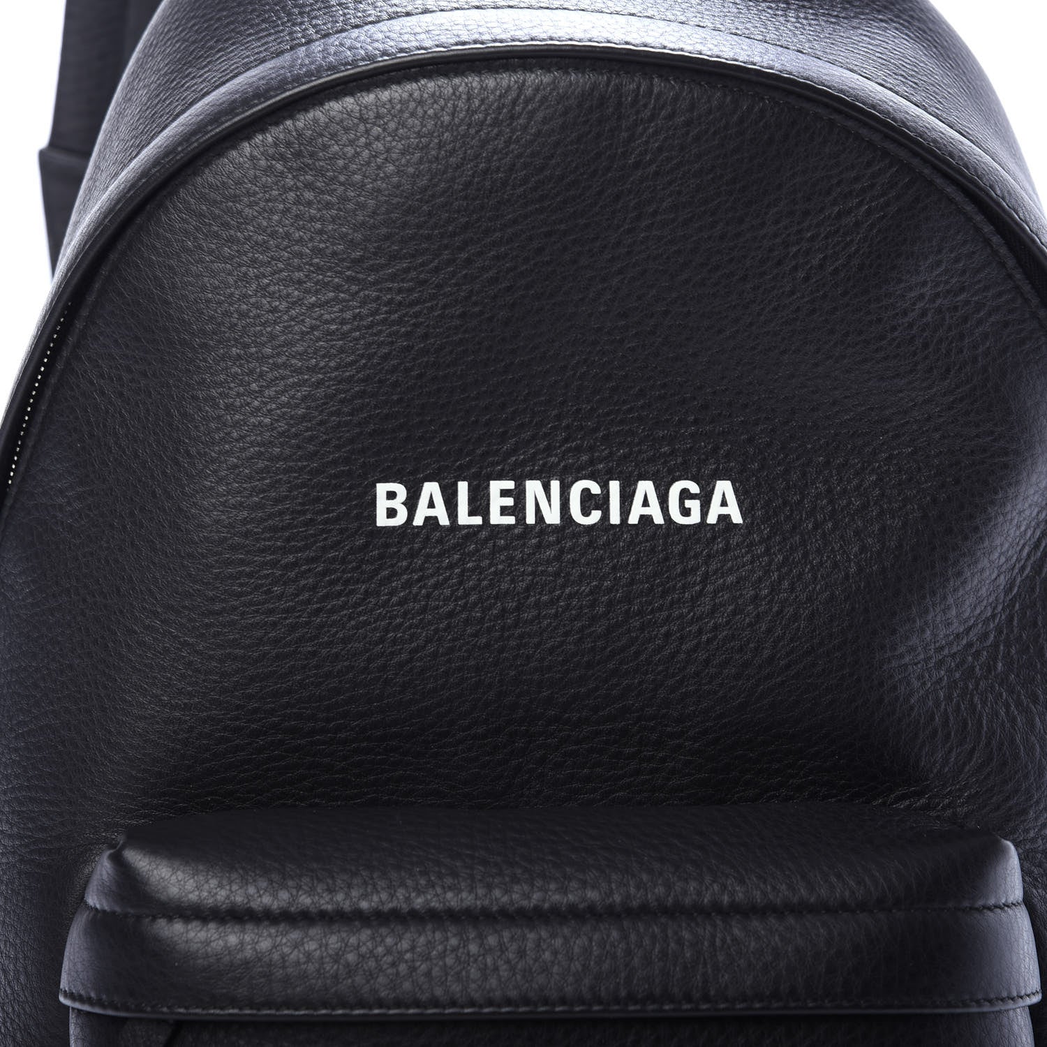 Balenciaga Smooth Calfskin Logo Small Everyday Backpack Black White 10 of 10