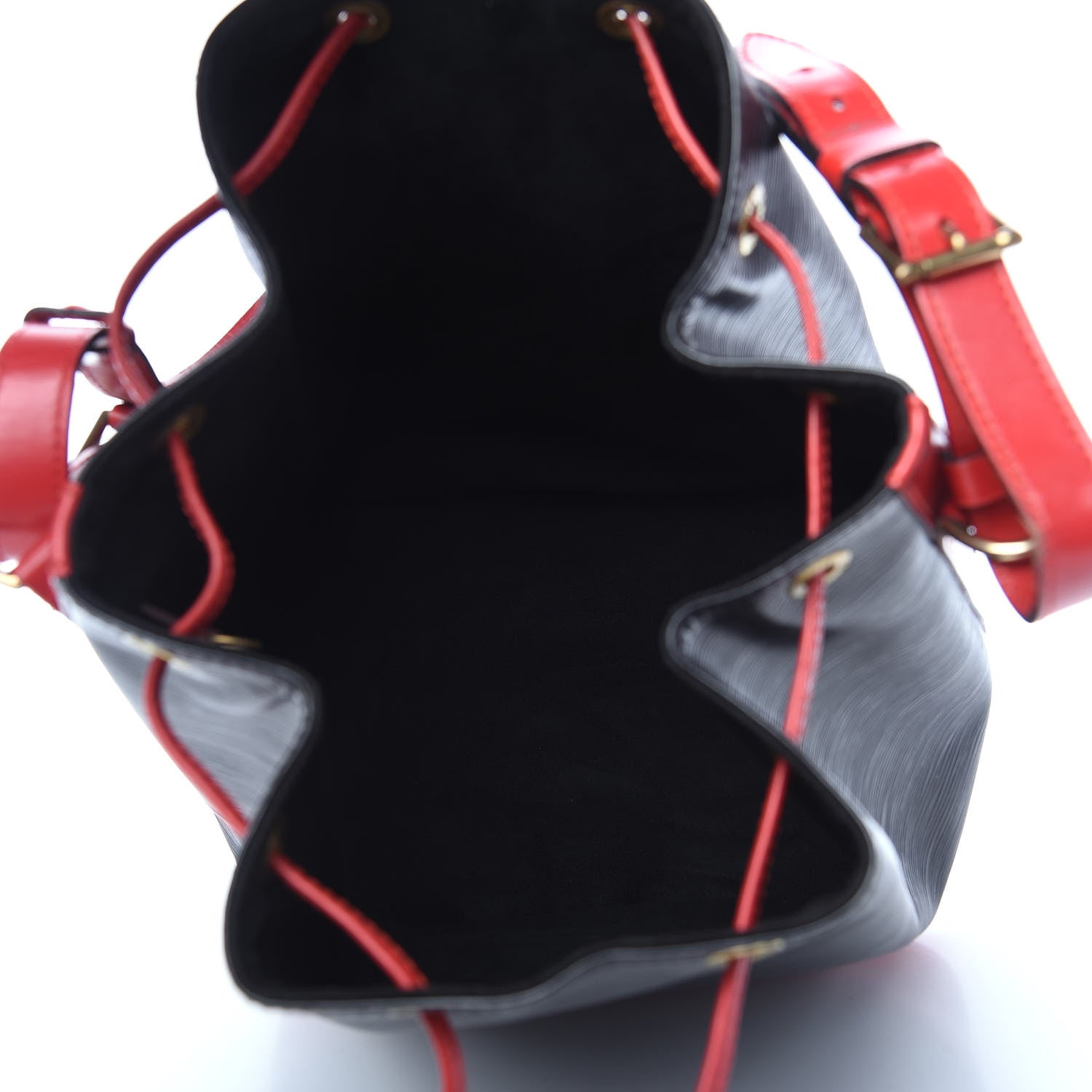 Louis Vuitton Epi Bi-Color Noe Castillan Red Black 4 of 15