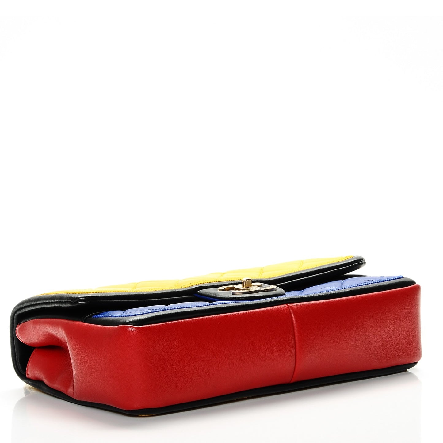 Lambskin Tri-Color Medium Graphic Flap Multicolor