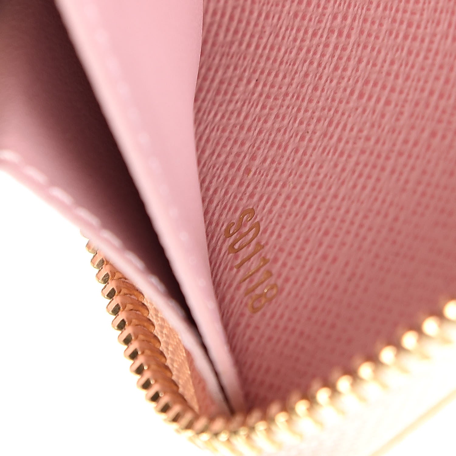 Louis Vuitton Damier Azur Clemence Wallet Rose Ballerine 7 of 8