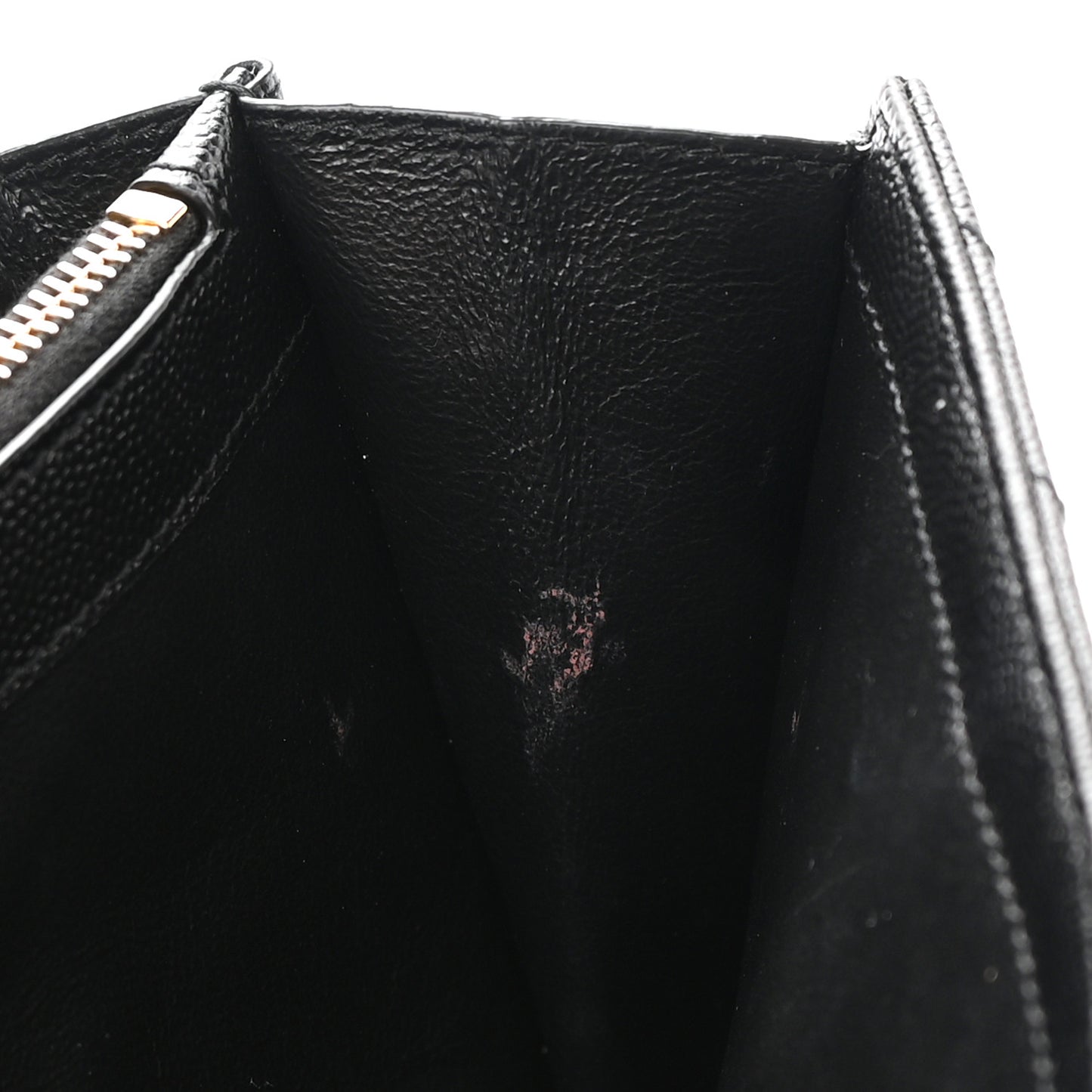Grain De Poudre Matelasse Chevron Monogram Chain Wallet Black