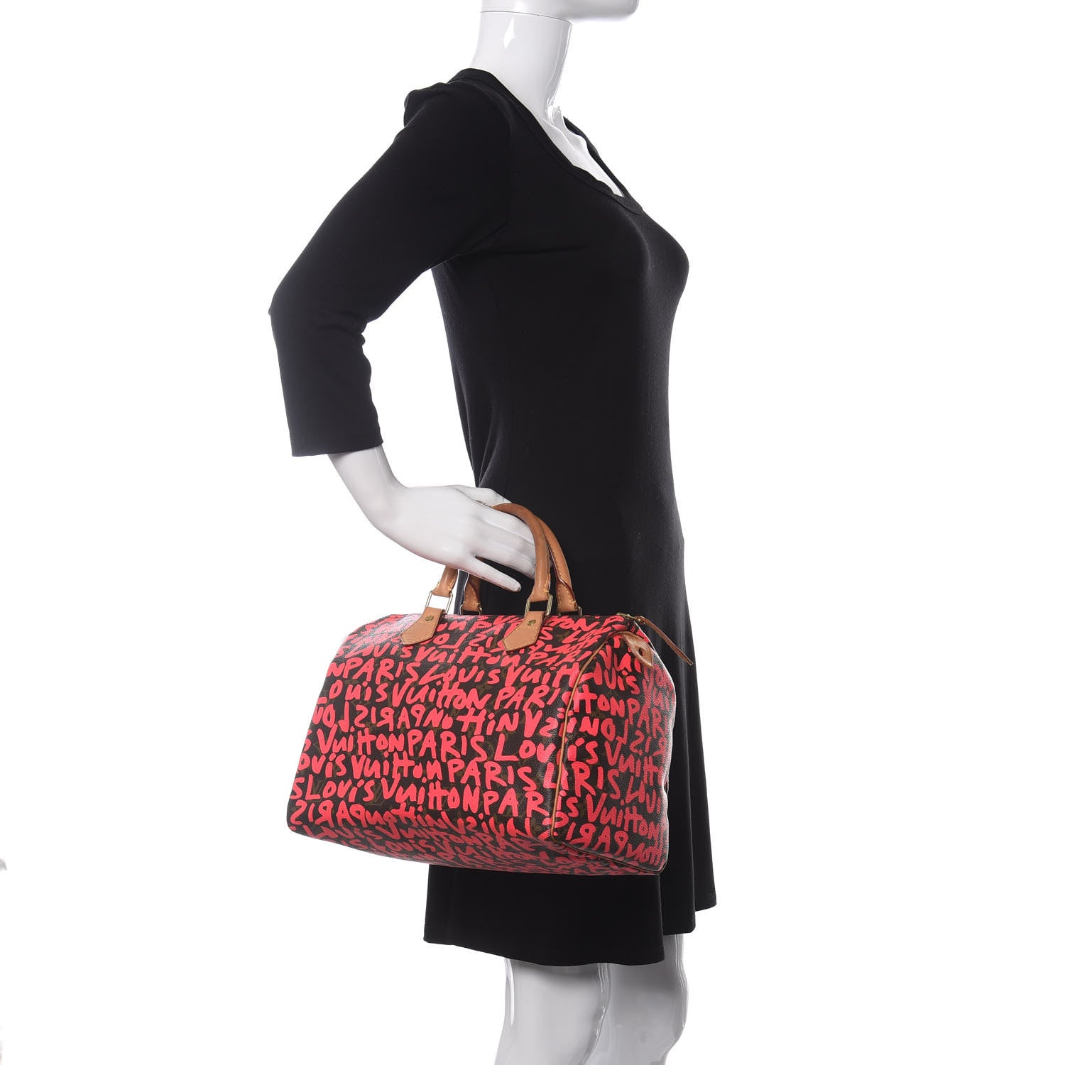 Louis Vuitton Monogram Graffiti Speedy 30 Fuchsia 2 of 10