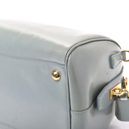 Prada Saffiano Vernice Bowler Acquamarina 8 of 13