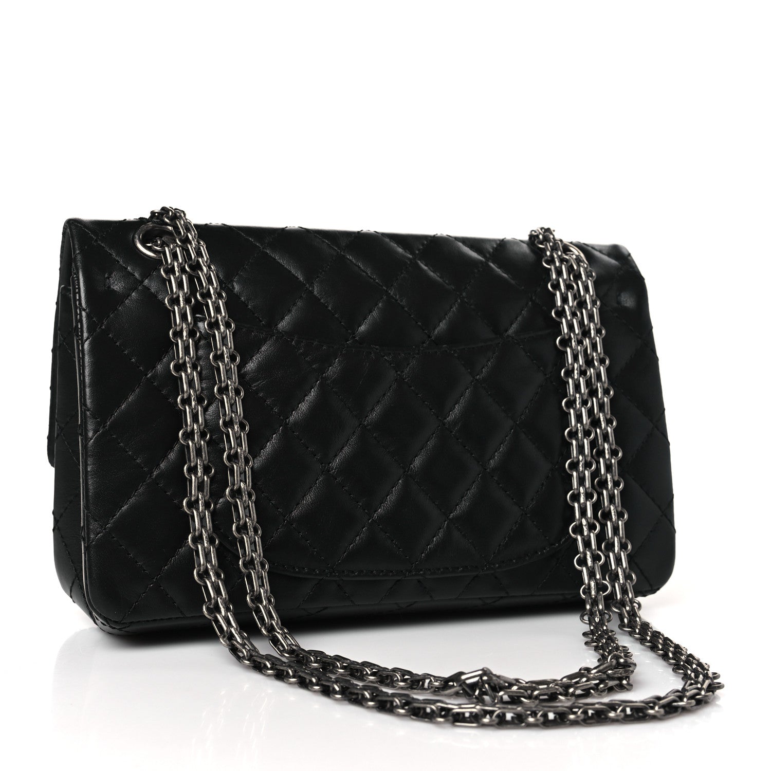 Chanel Aged Calfskin Quilted 2.55 Reissue 225 Flap Black 3 of 10