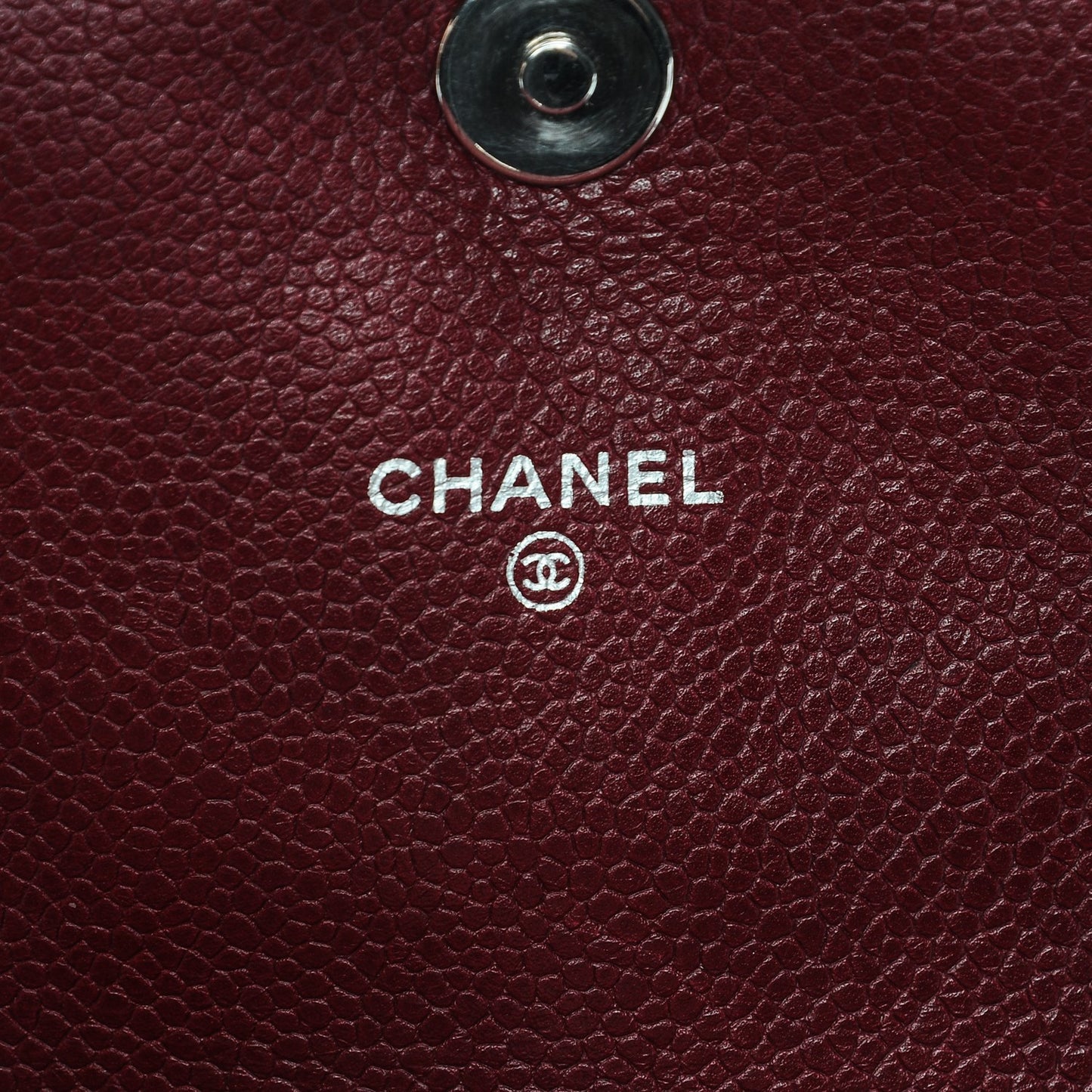 Caviar Half Moon Wallet On Chain WOC Dark Red