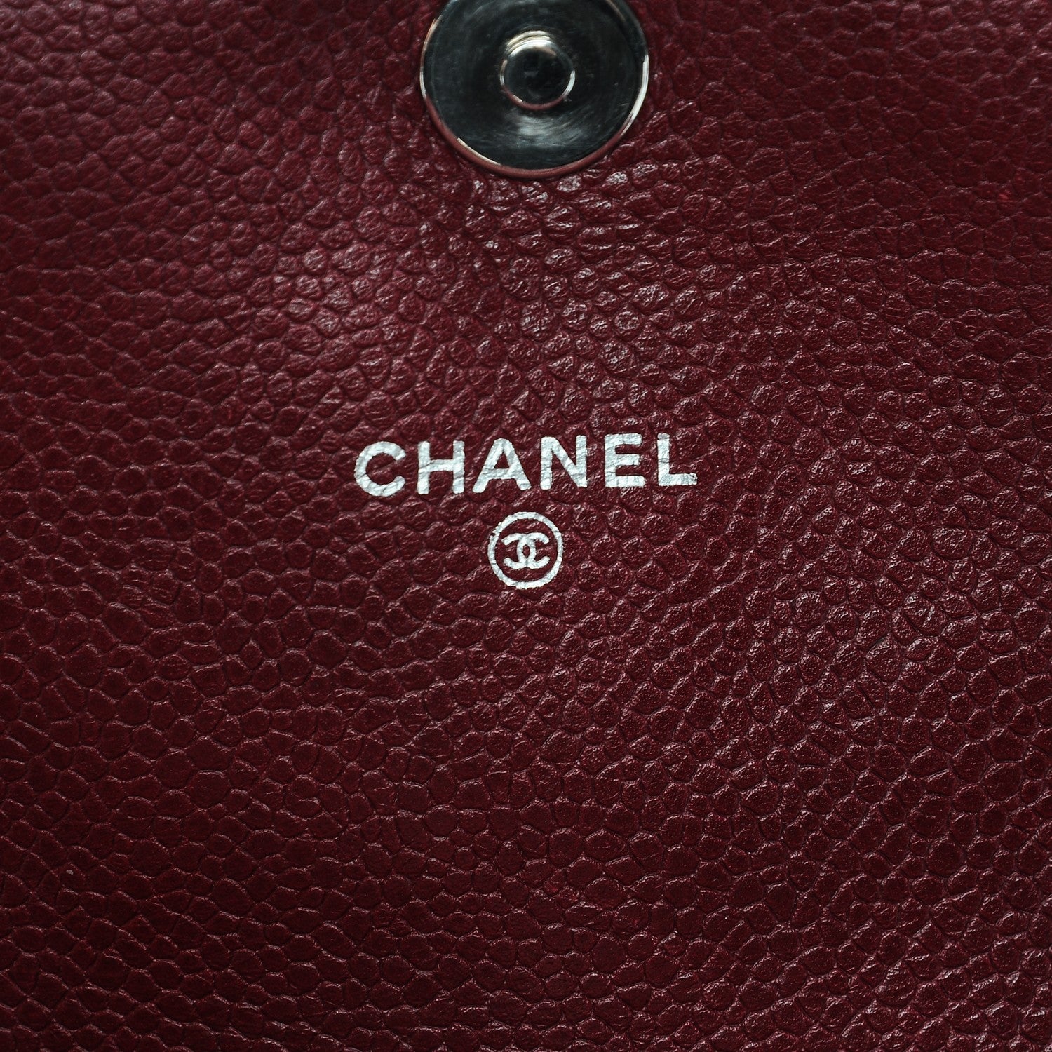 Chanel Caviar Half Moon Wallet On Chain WOC Dark Red 5 of 8