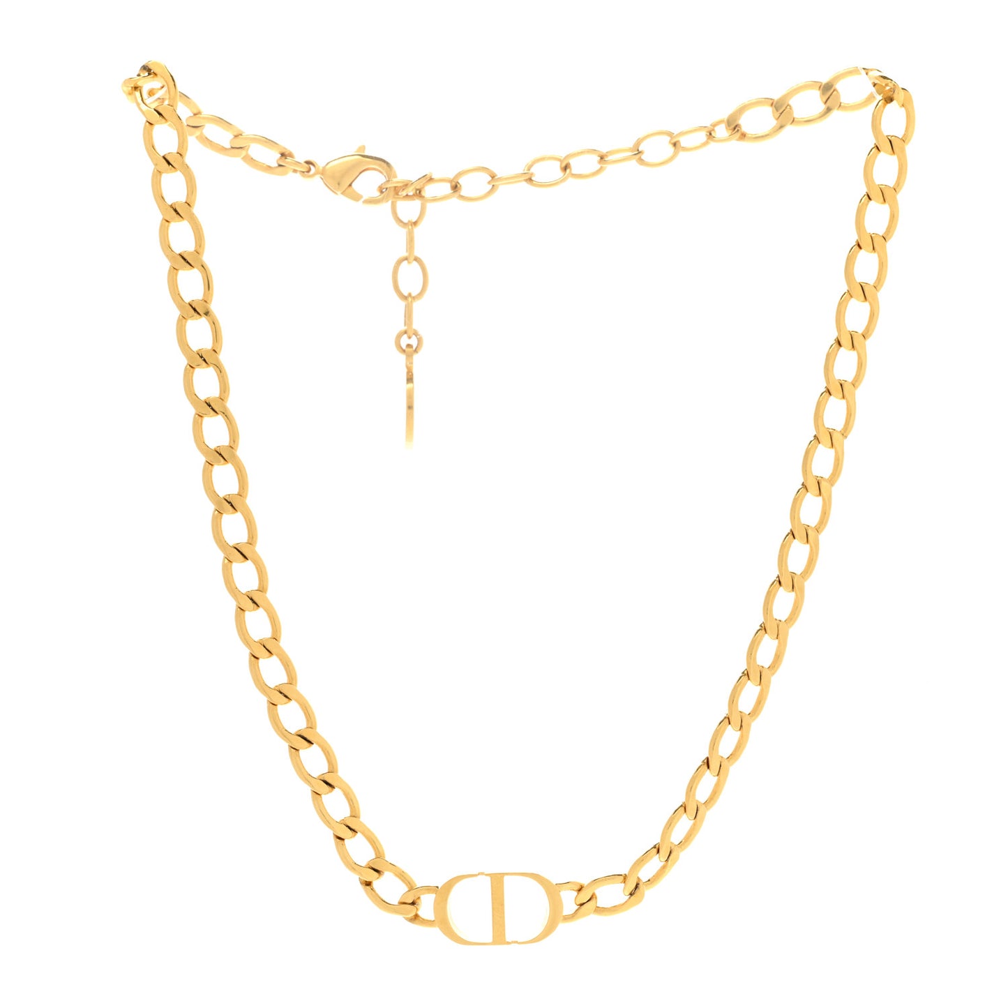 Metal Petit CD Choker Necklace Gold