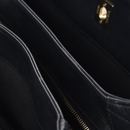 Chanel Calfskin Stitched Large Chevron Chic Shopping Bag Black 23 of 26