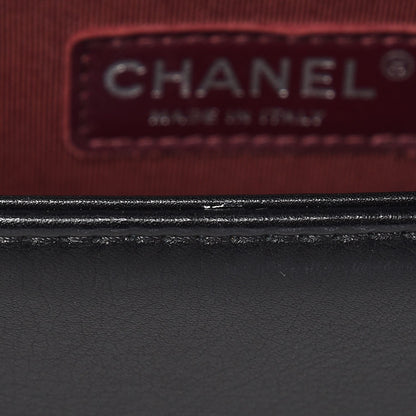 Chanel Calfskin Chevron Quilted New Medium Boy Flap Black 8 of 8