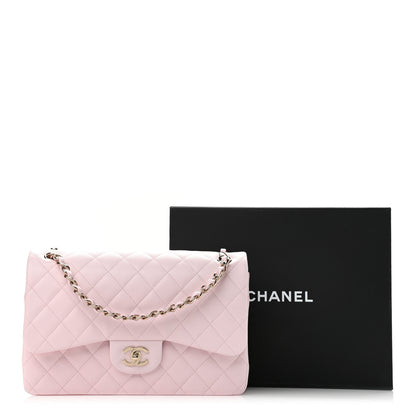 Chanel Caviar Quilted Jumbo Double Flap Light Pink 10 of 10
