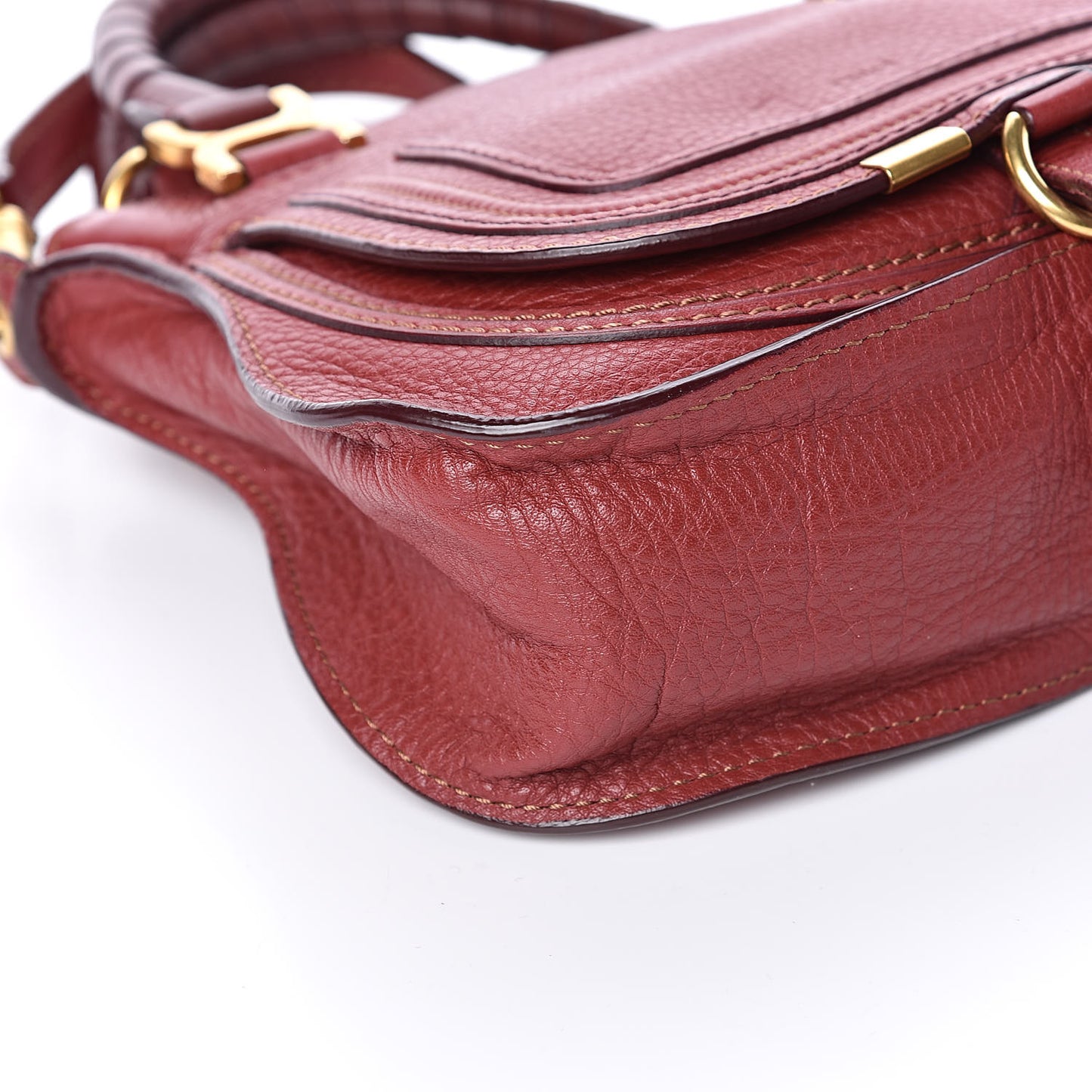 Calfskin Mini Marcie Satchel Garnet