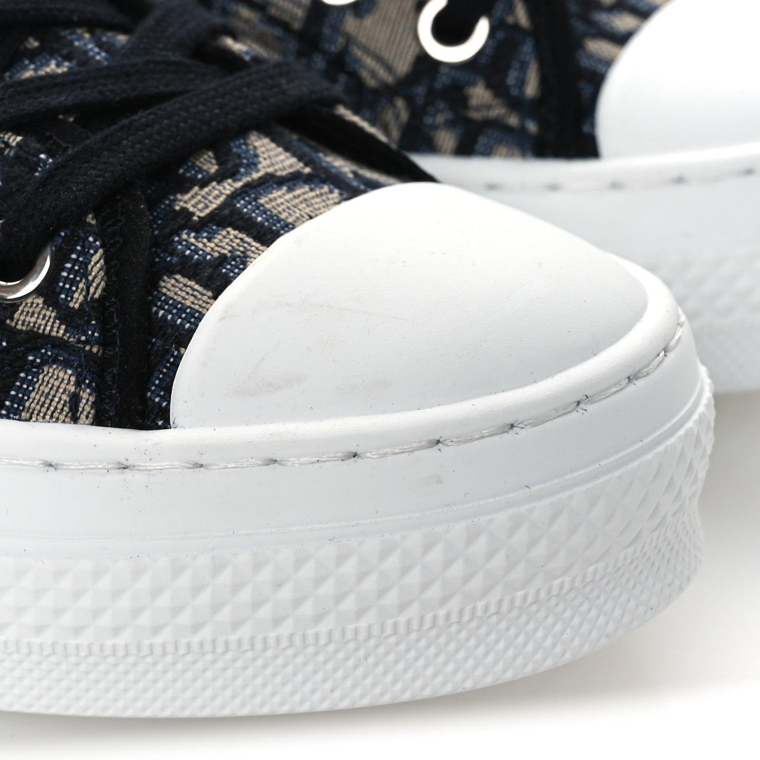 Christian Dior Canvas Oblique Walk'N'Dior Low Top Sneakers 37 Deep Blue 11 of 13