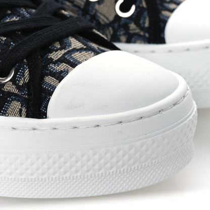 Christian Dior Canvas Oblique Walk'N'Dior Low Top Sneakers 37 Deep Blue 11 of 13