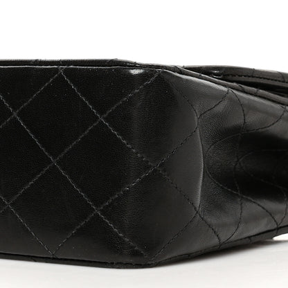 Chanel Lambskin Quilted Medium Double Flap Black 10 of 10