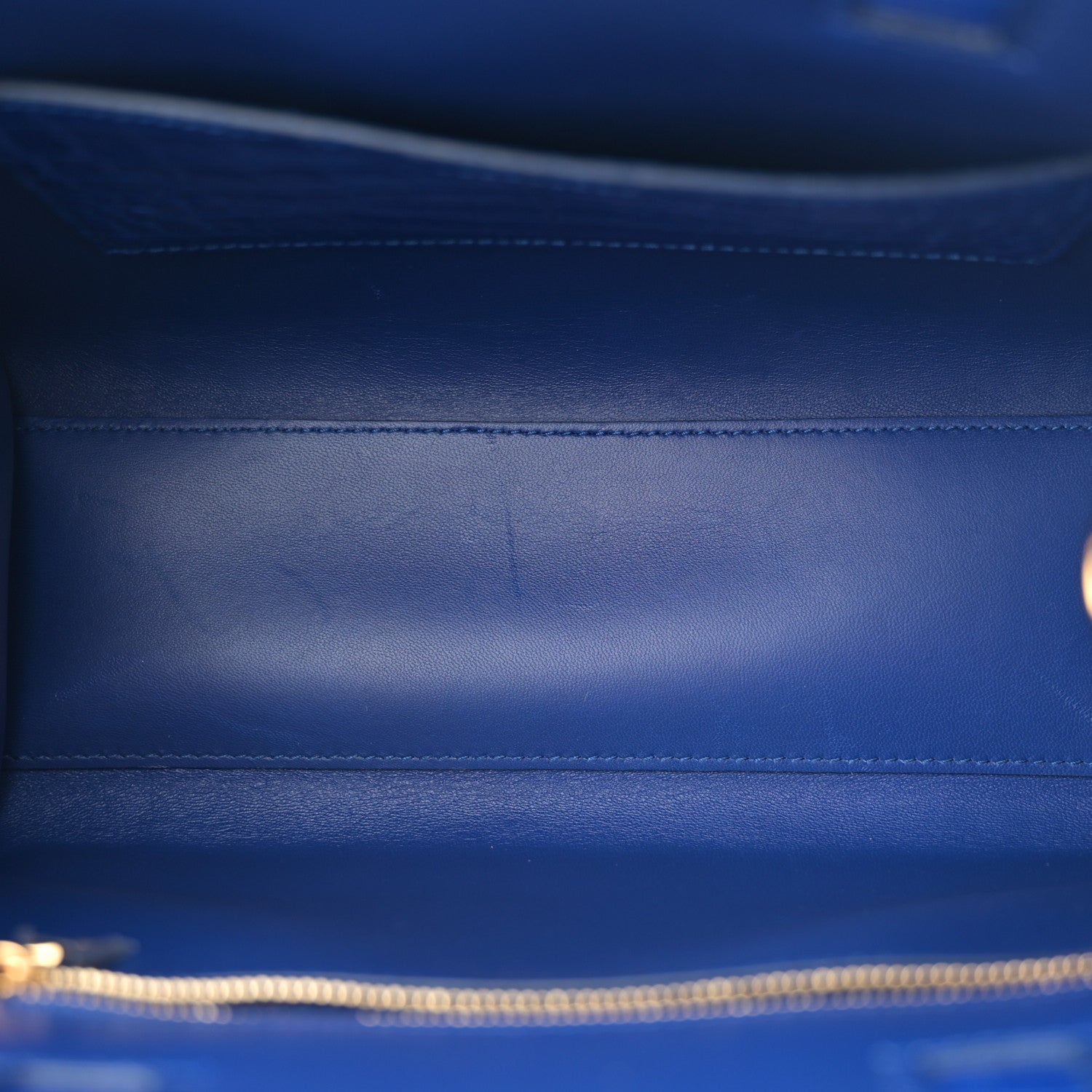 Burberry Crocodile Embossed Calfskin Mini Frances Tote Blue 5 of 9