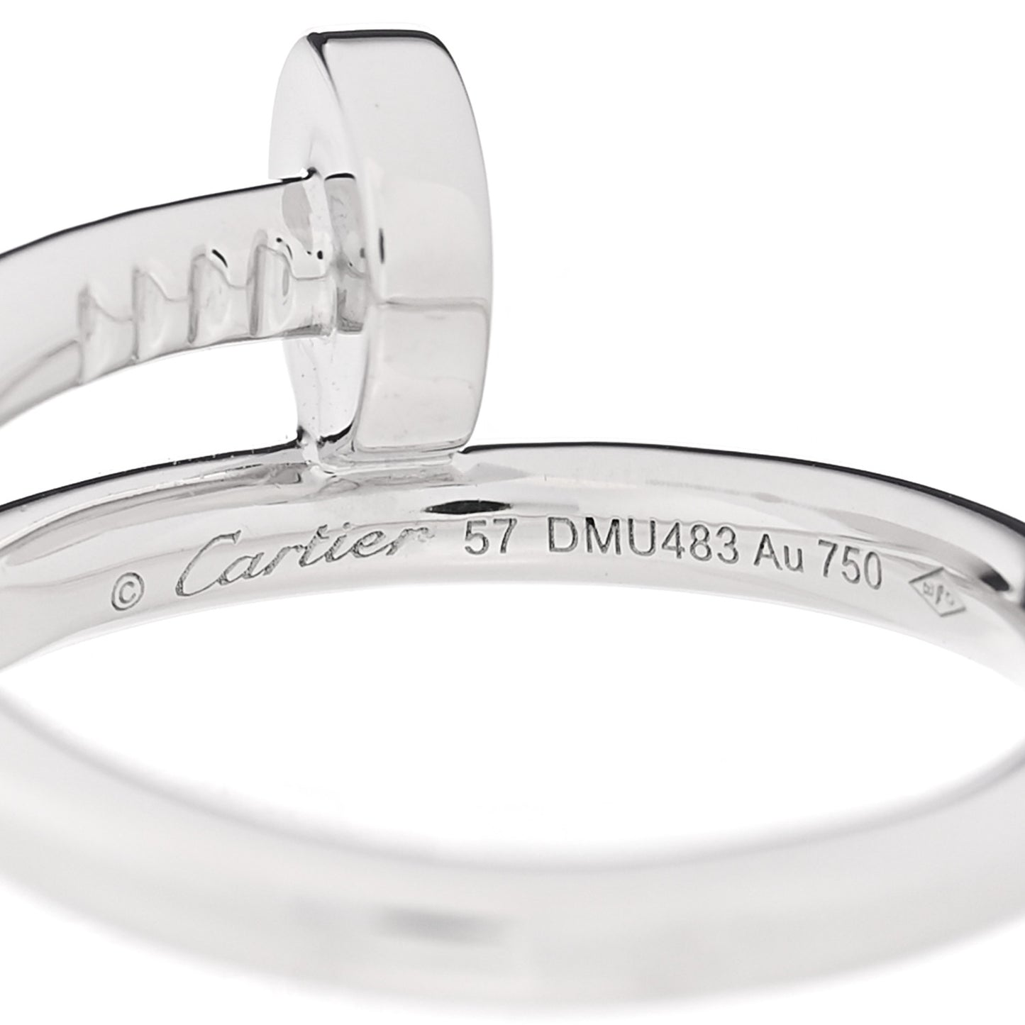 18K White Gold Juste Un Clou Ring 57 8