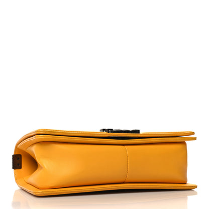 Chanel Lambskin Quilted Medium Boy Flap Yellow 4 of 10