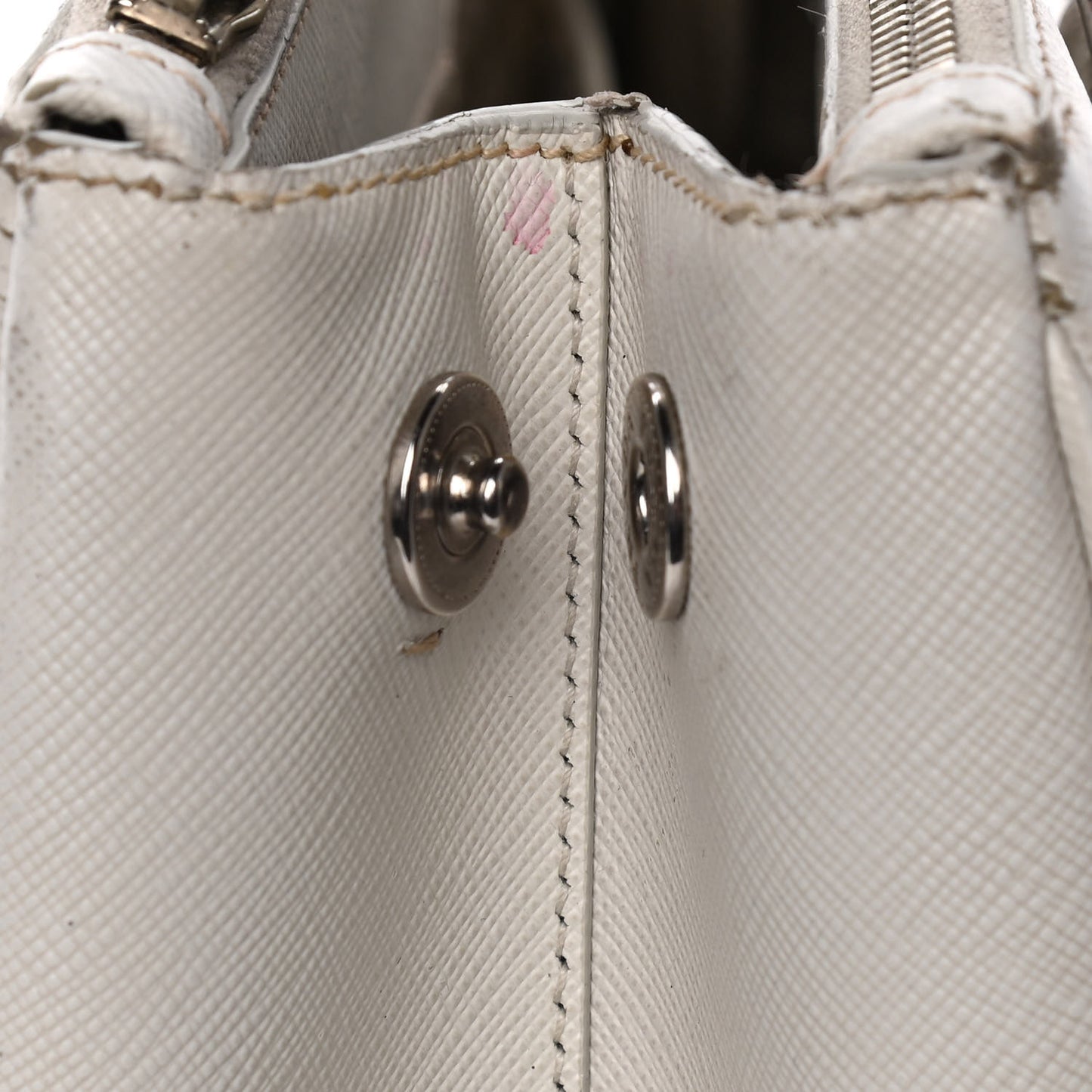 Saffiano Small Galleria Double Zip Tote Talco