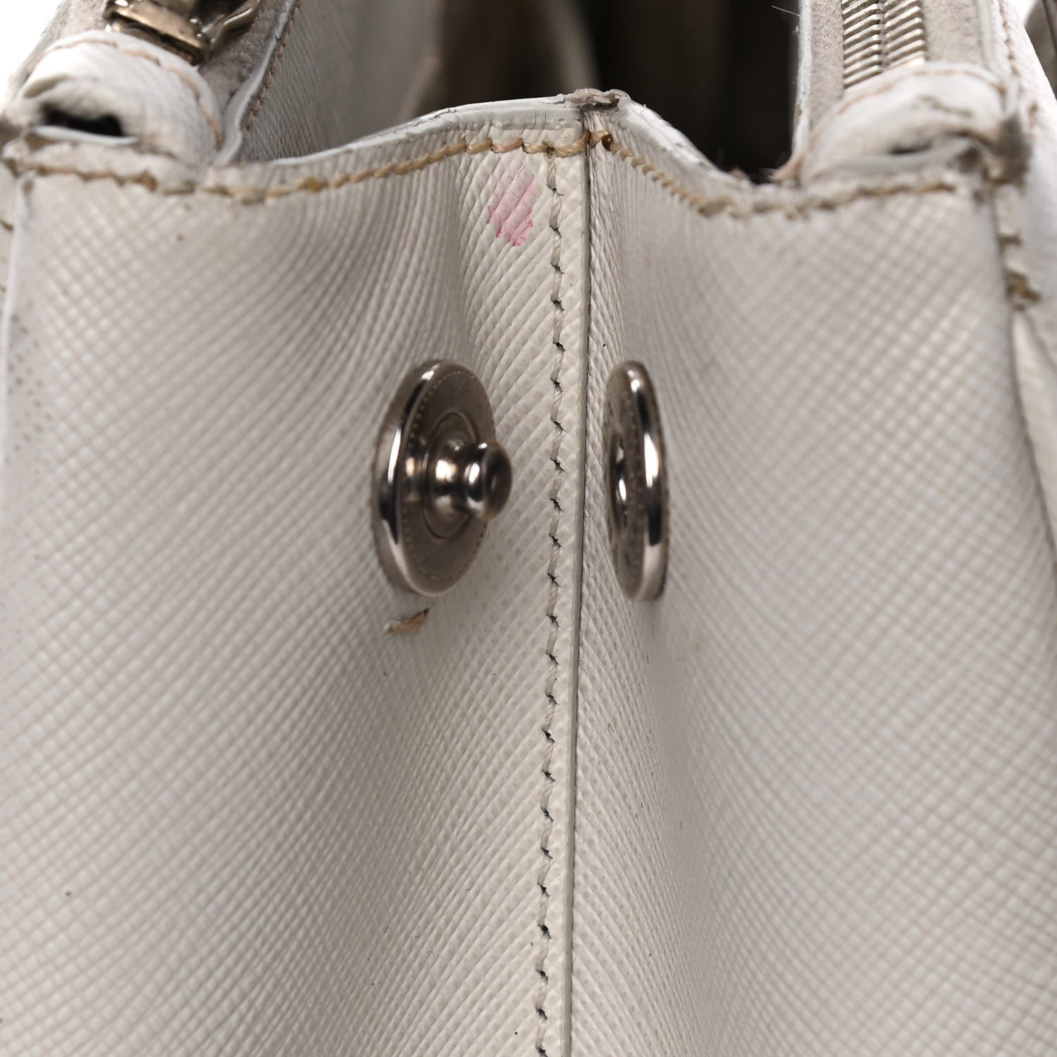 Prada Saffiano Small Galleria Double Zip Tote Talco 19 of 19
