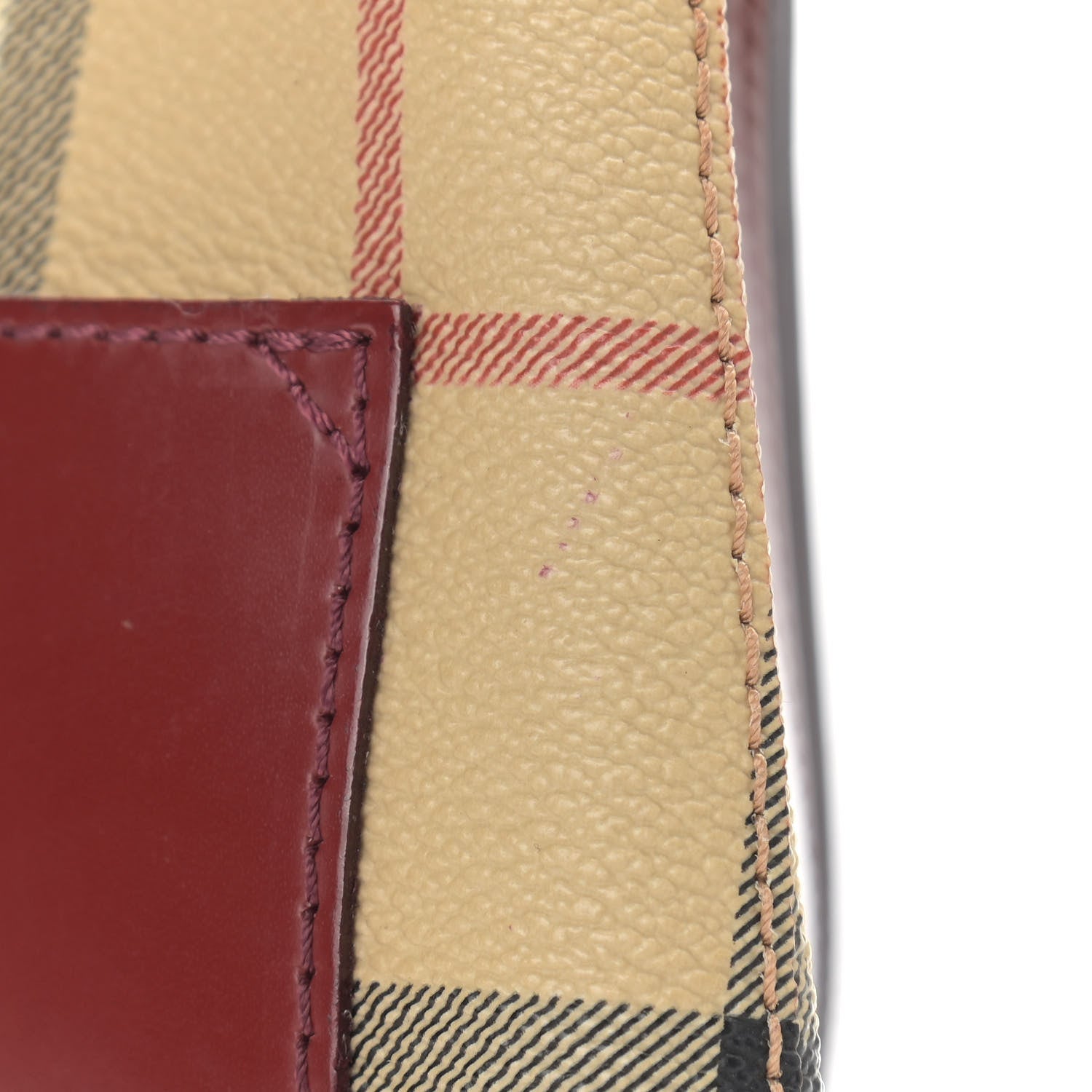 Burberry Haymarket Check Small Crossbody Clutch Bag Red 9 of 12