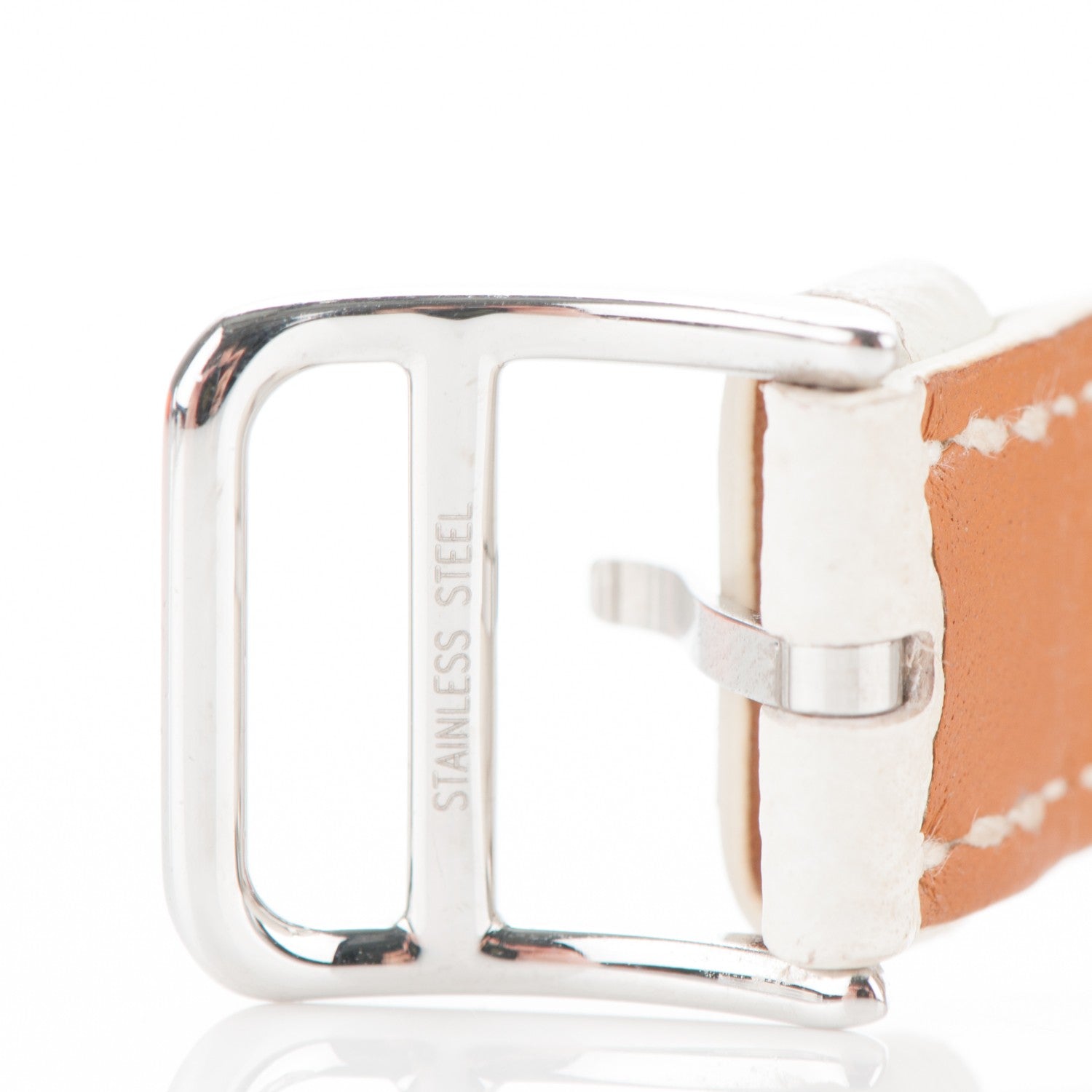 Hermes Stainless Steel Epsom 21mm Heure H Hour Quartz Watch Blanc 9 of 10