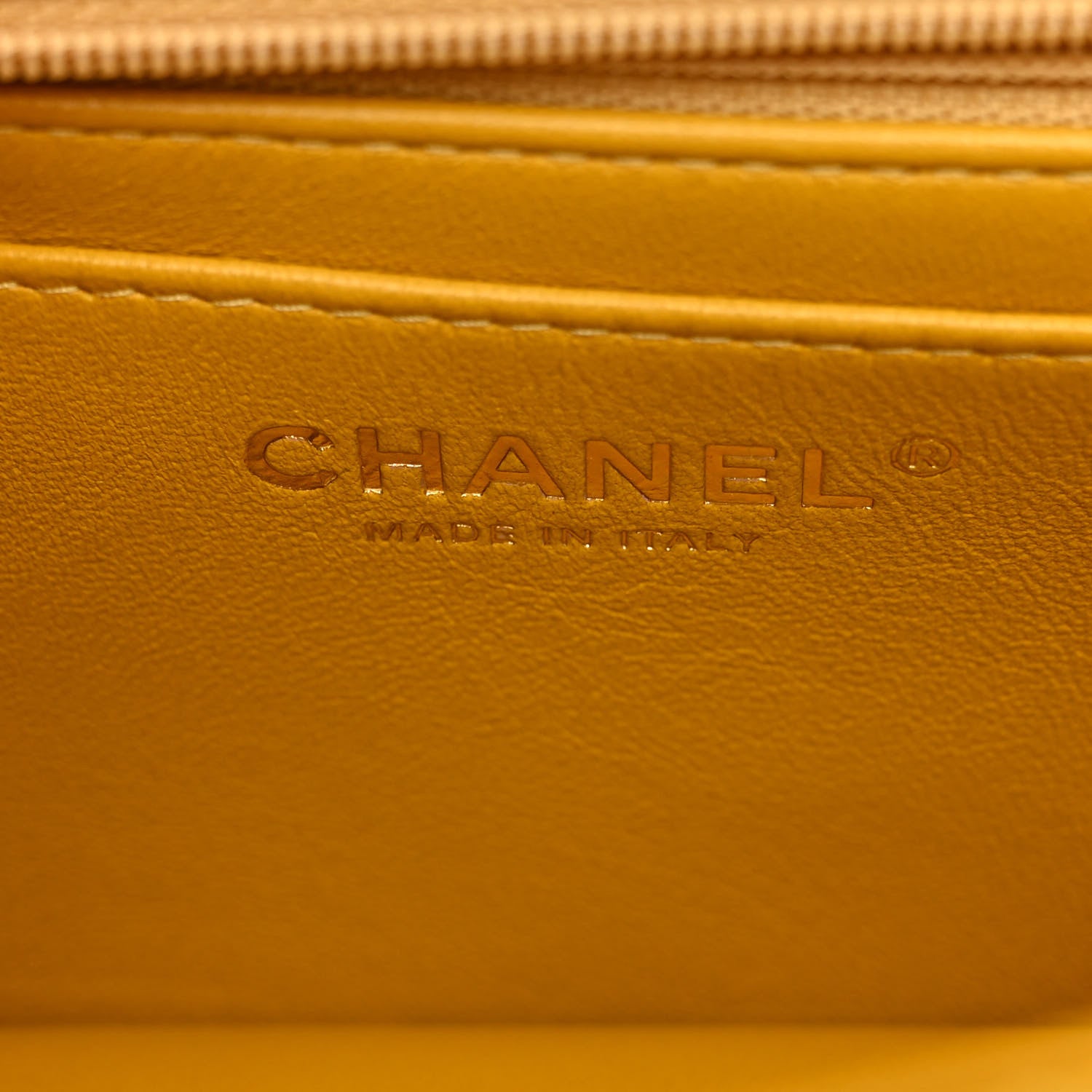 Chanel Lambskin Quilted Mini Top Handle Rectangular Flap Yellow 6 of 10