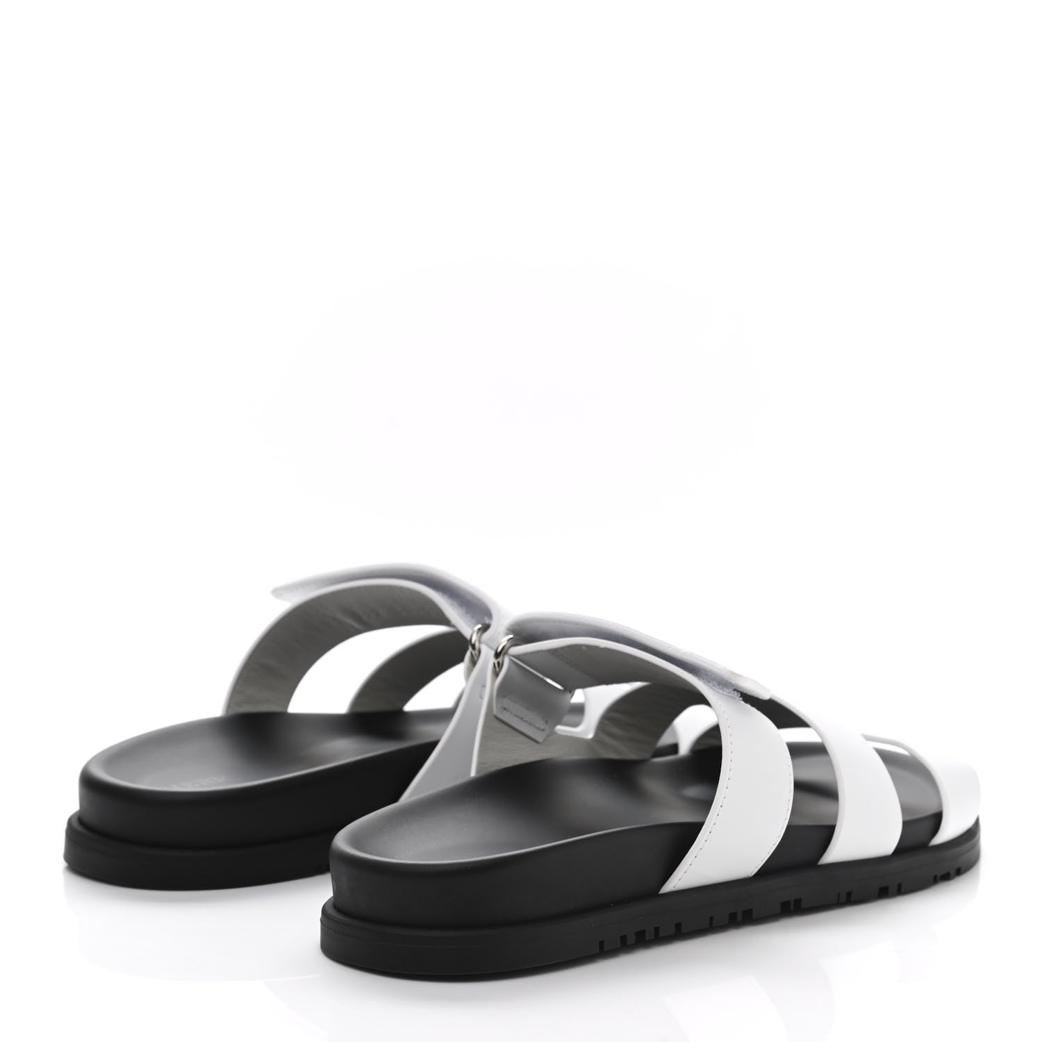 Hermes Calfskin Womens Chypre Sandals 38 White 4 of 9