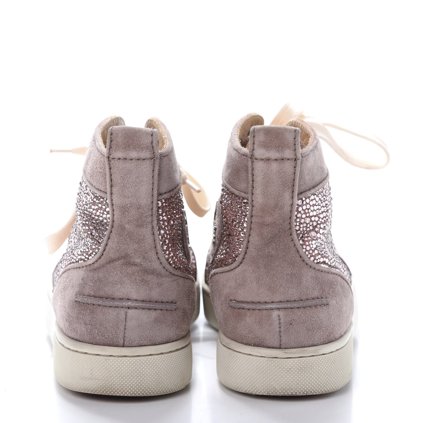 Veau Velours Strass Louis Flat Sneakers 39 Pink