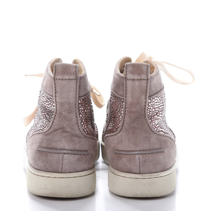 Christian Louboutin Veau Velours Strass Louis Flat Sneakers 39 Pink 6 of 9
