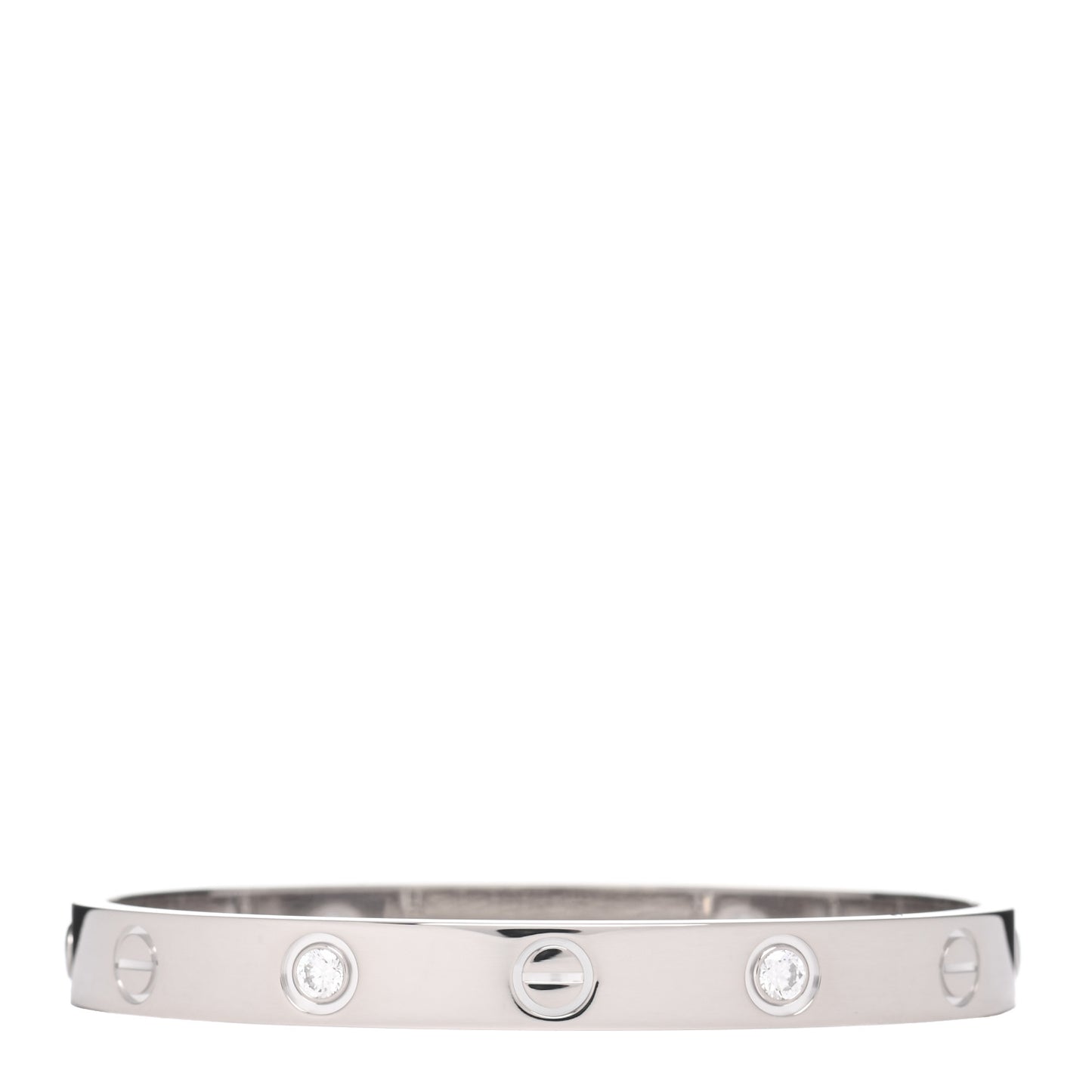 18K White Gold 4 Diamond LOVE Bracelet 15
