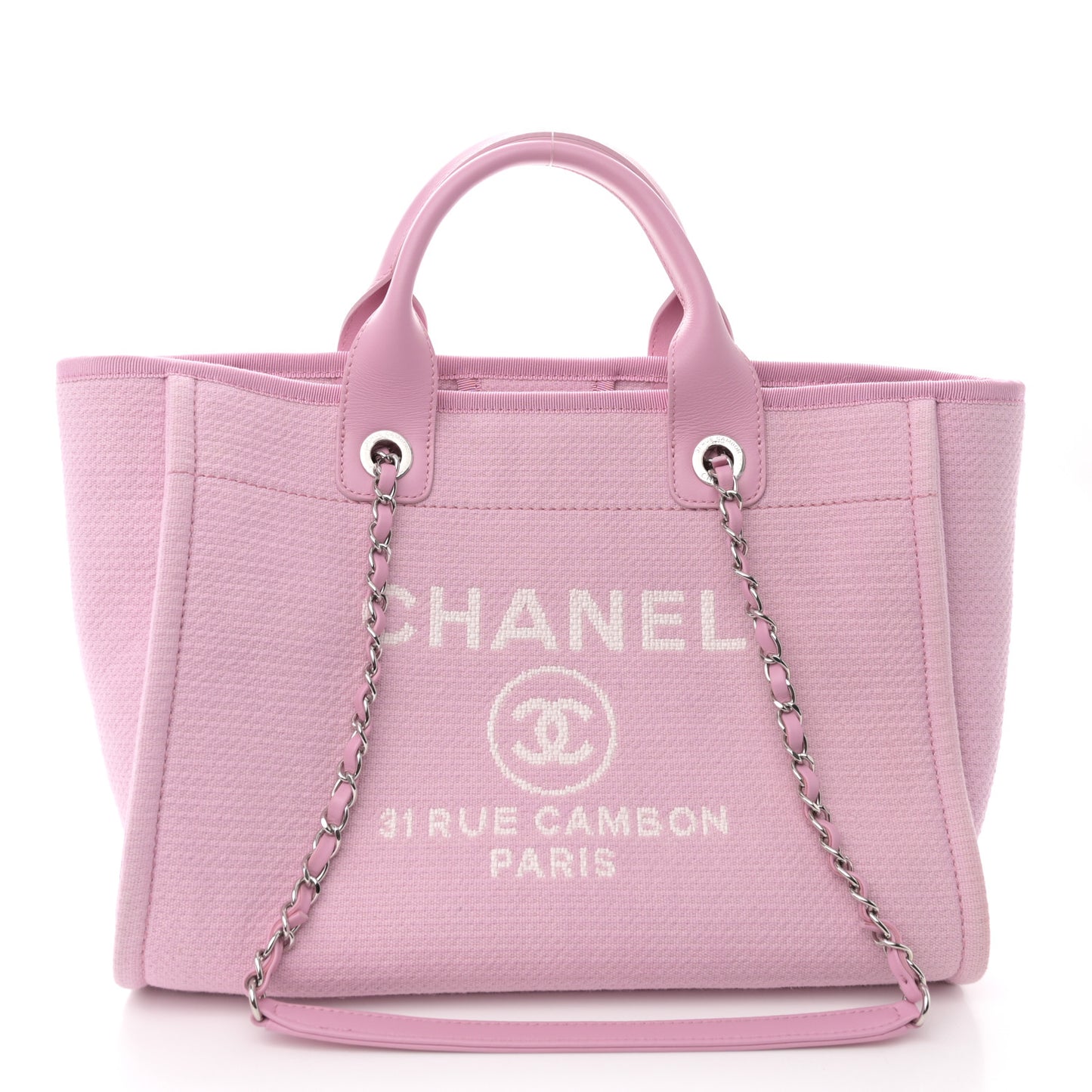 Mixed Fibers Small Deauville Tote Dark Pink