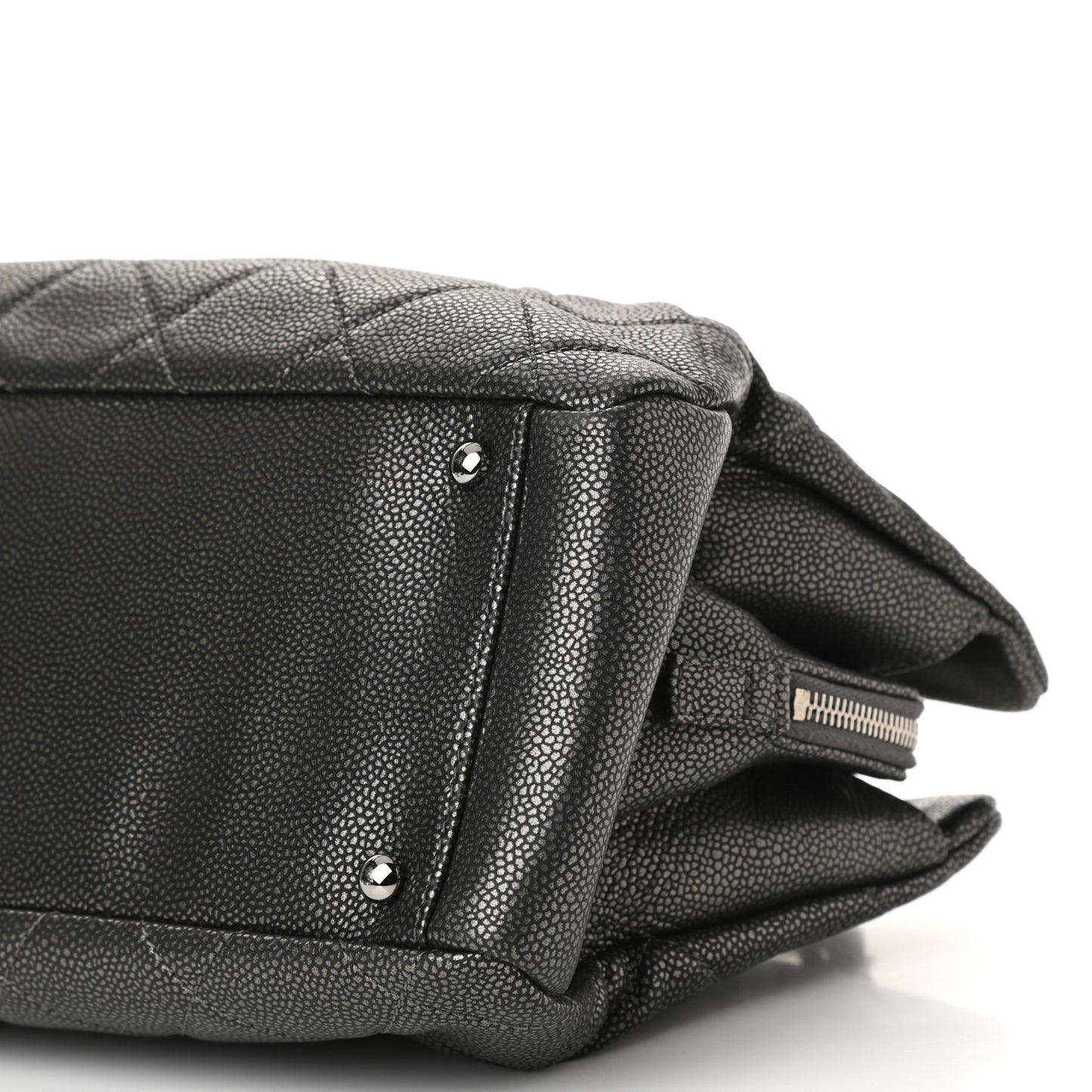 Caviar Quilted Timeless CC Shopping Tote Dark Grey
