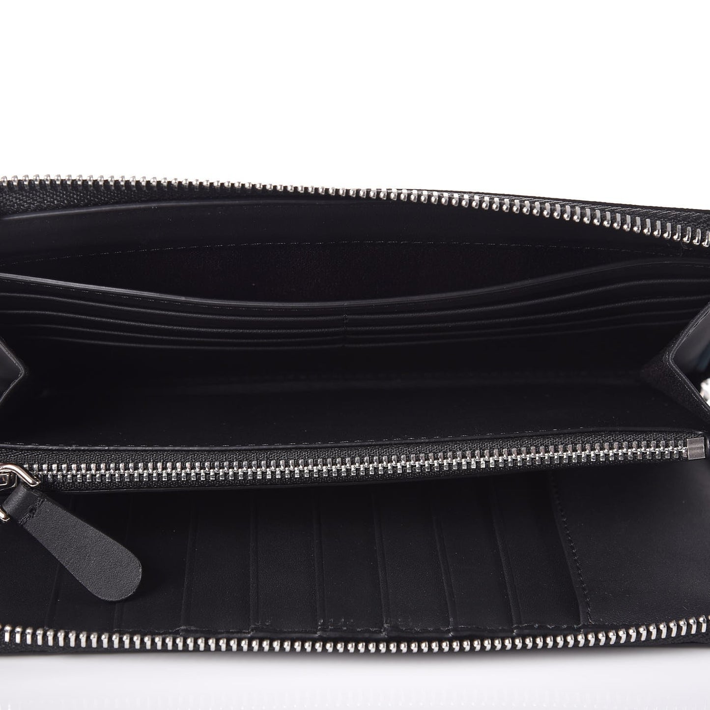 London Check Large Zip Around Wallet Charcoal