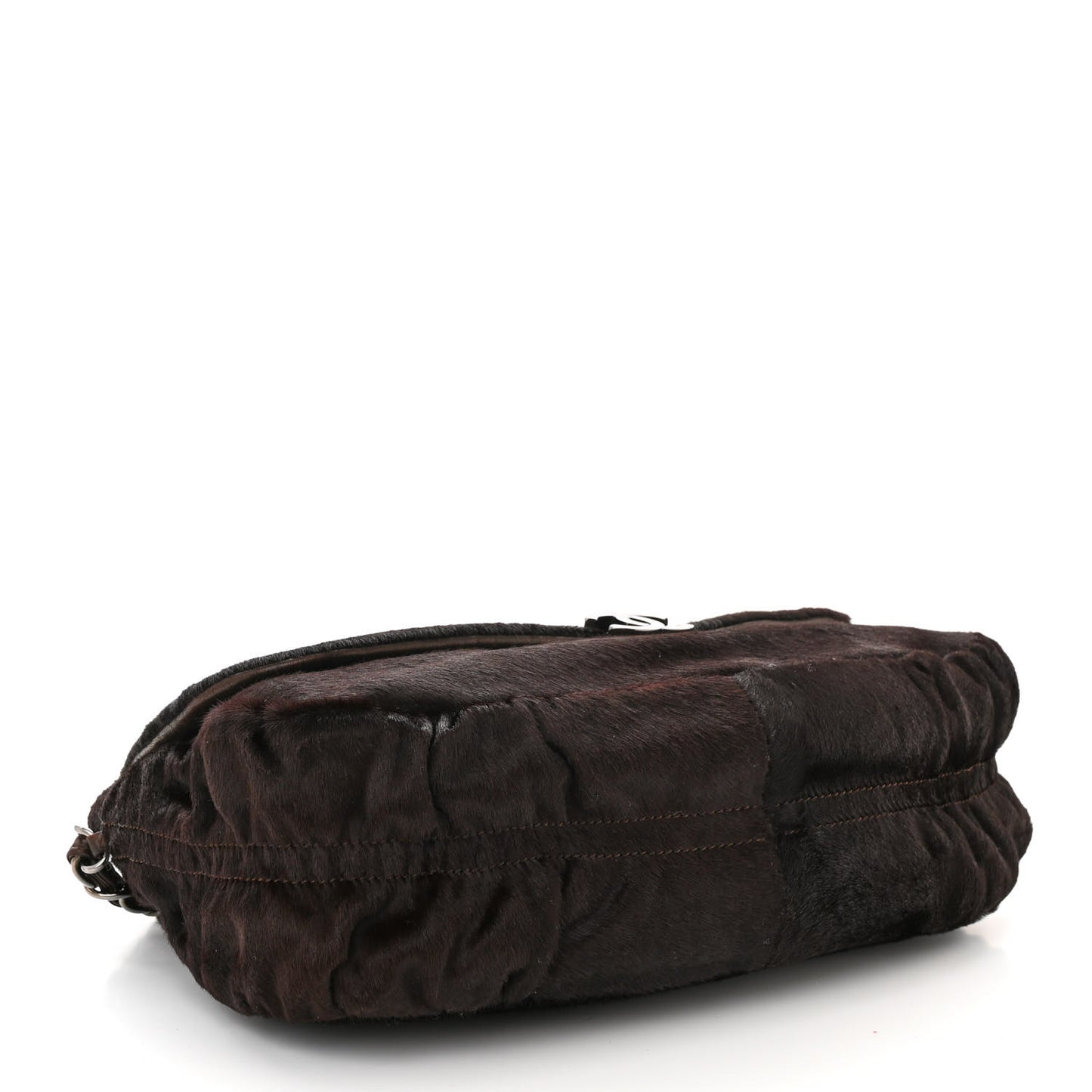 Pony Hair Sharpei Flap Tote Brown