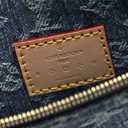 Louis Vuitton Denim Monogram Jacquard Neverfull MM GM Blue 6 of 6