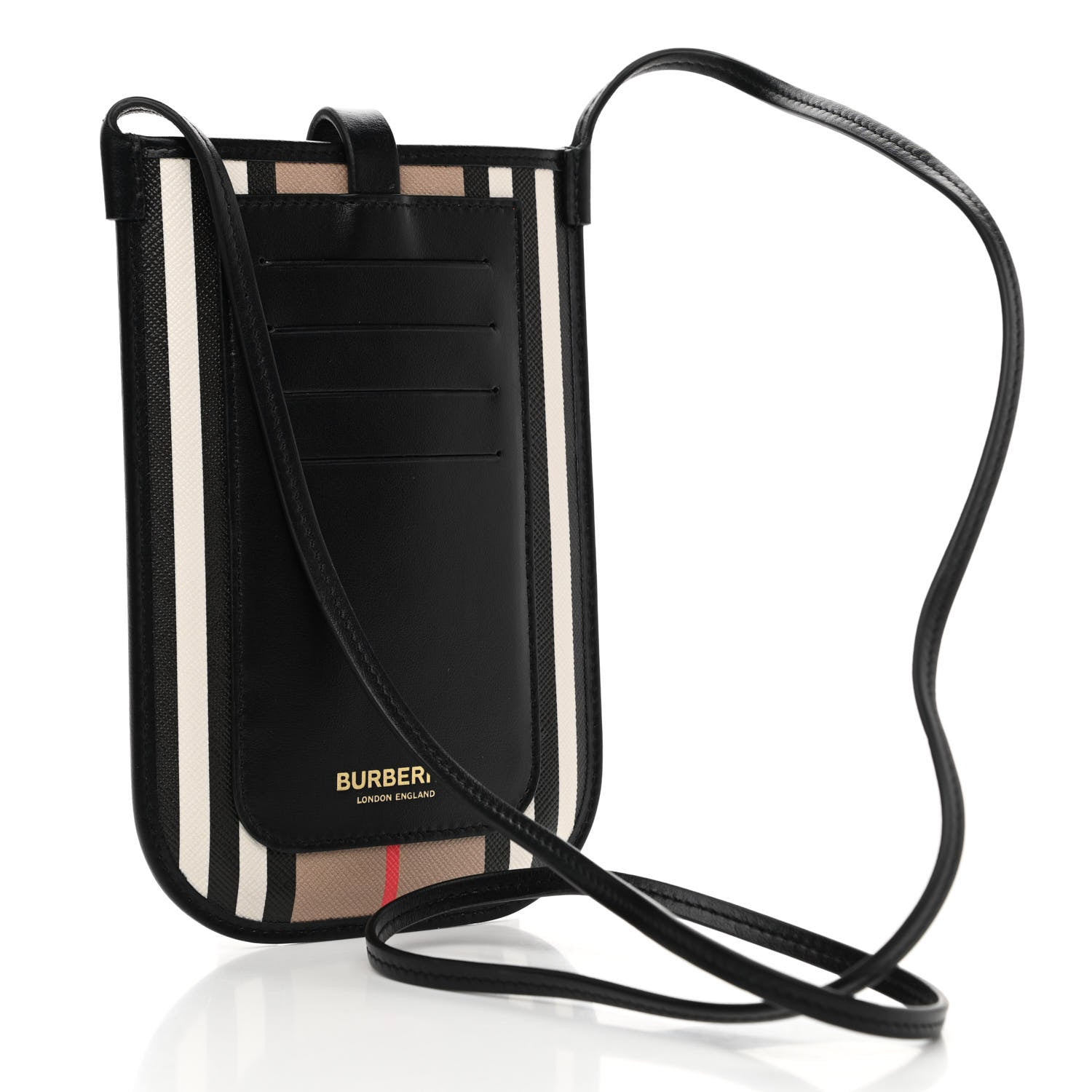 Burberry E-Canvas Calfskin Icon Stripe Anne Phone Case With Strap Archive Beige 3 of 9