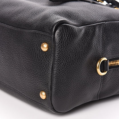 Prada Vitello Daino Bowler Black 9 of 9