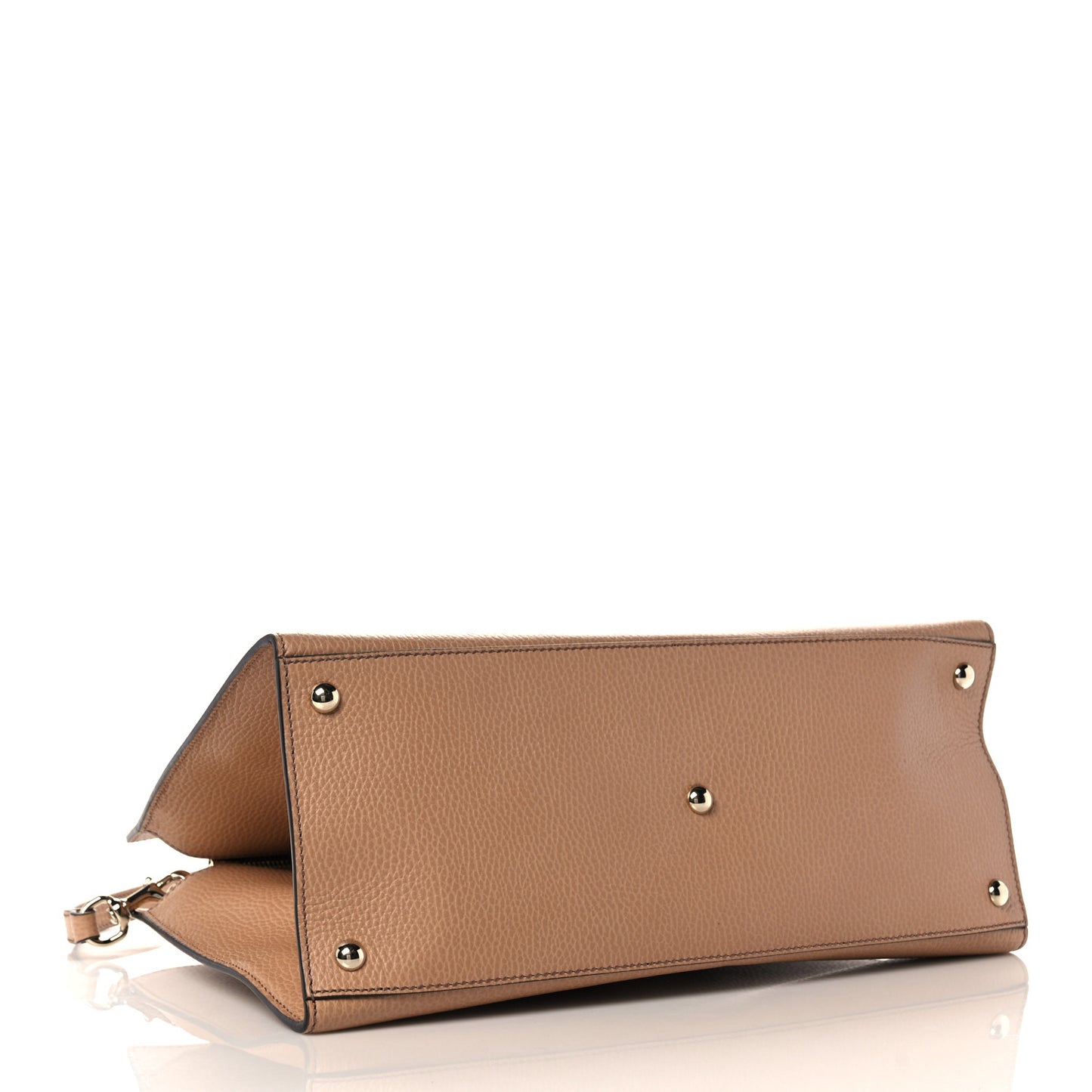 Dollar Calfskin Large Soho Top Handle Satchel Camelia