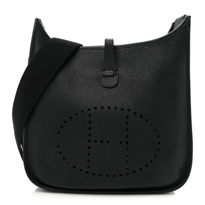 Hermes Taurillon Clemence Evelyne III PM Black 1 of 8