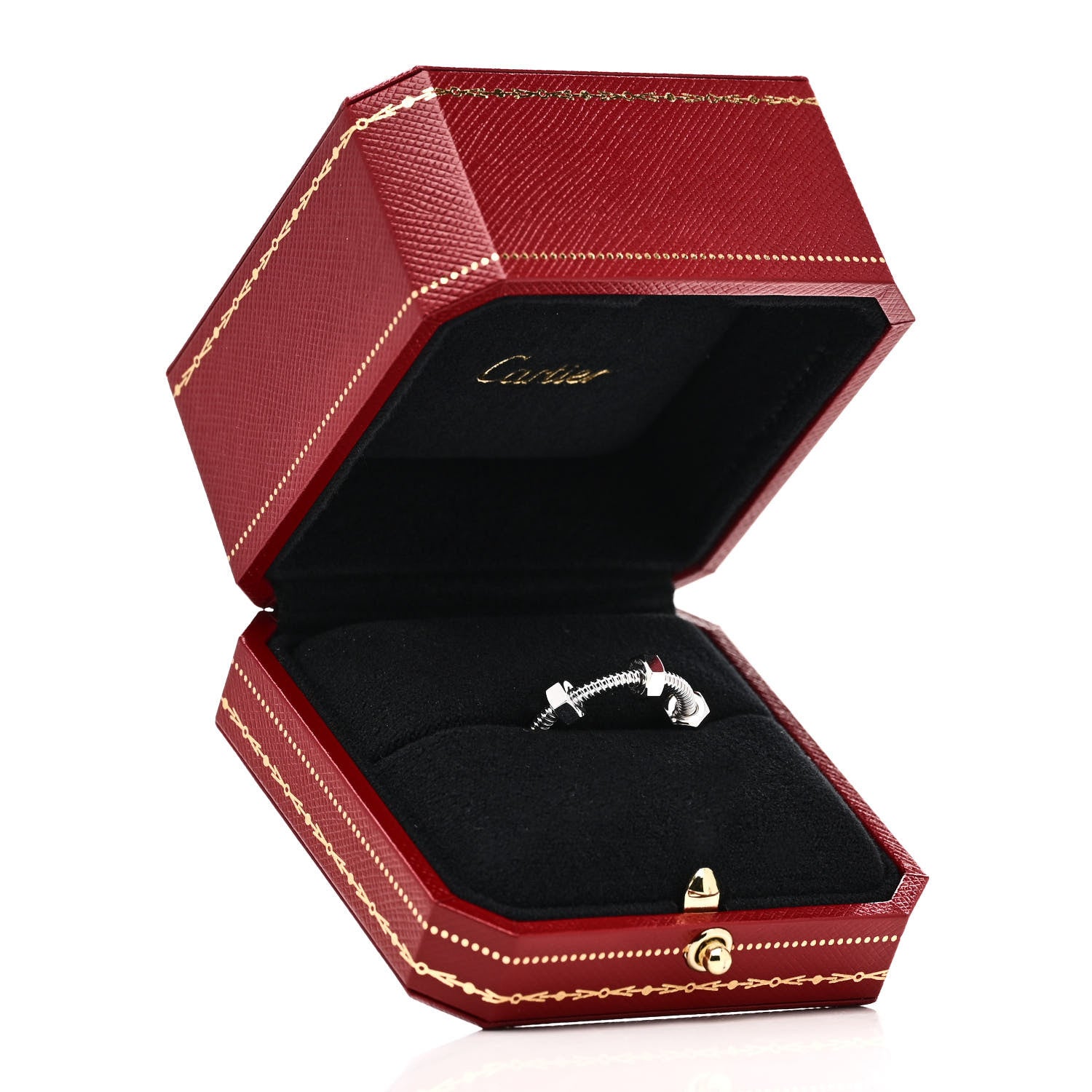 Cartier 18K White Gold Ecrou De Cartier Ring 58 8.5 57 8 5 of 5