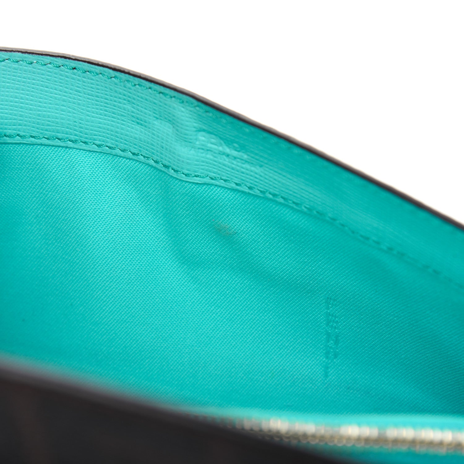 Fendi Zucca Spalmati Vitello Elite Simply Continental Wallet Tobacco Turchese 14 of 17
