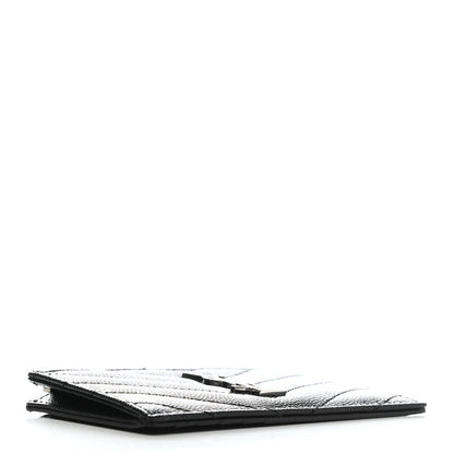 Saint Laurent Monogram Grain de Poudre 5 Fragments Zip Pouch Card Holder Black 4 of 7