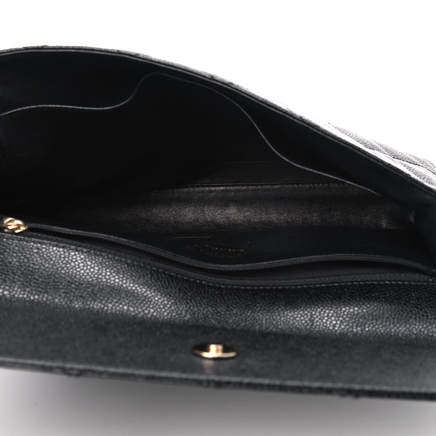 Chanel Caviar Quilted Flap Clutch Black 4 of 11