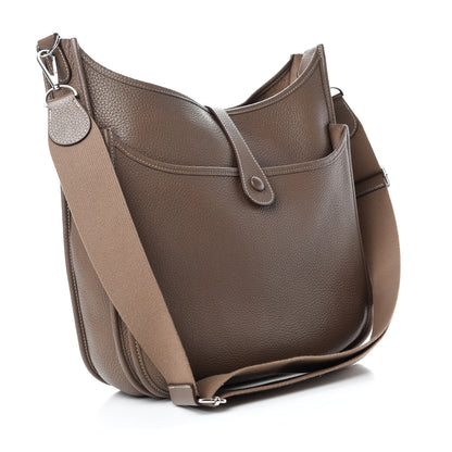 Hermes Taurillon Clemence Evelyne III PM Etoupe 3 of 10