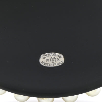 Chanel Metal Resin Pearl Emoji Brooch Silver White 4 of 5