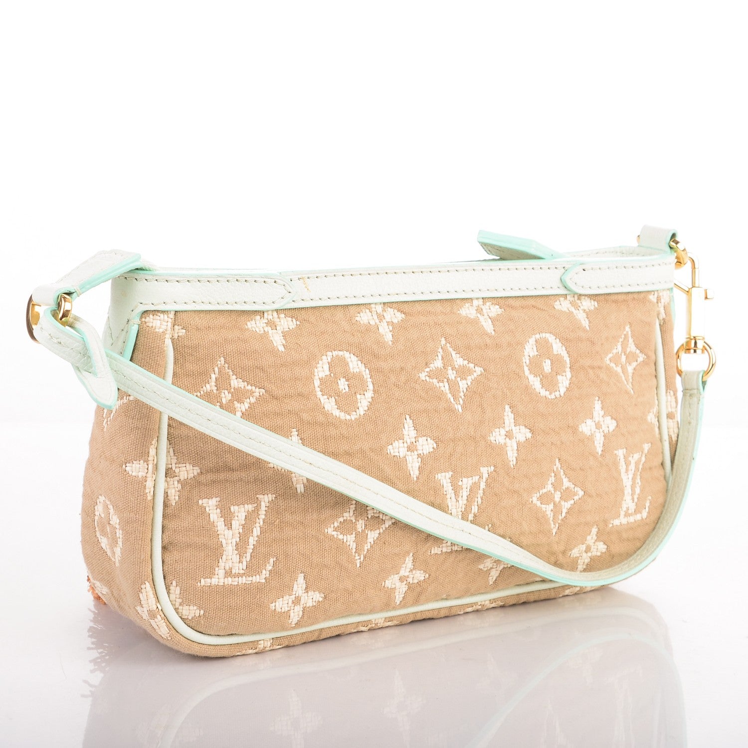 Louis Vuitton Monogram Sabbia Pochette Accessories Vert 3 of 8