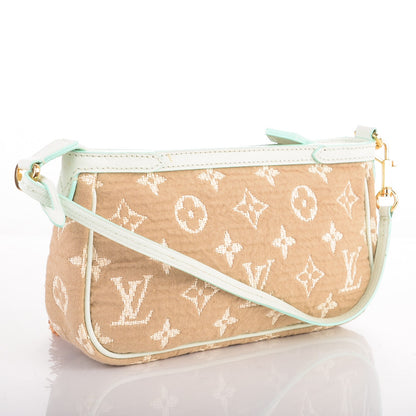 Louis Vuitton Monogram Sabbia Pochette Accessories Vert 3 of 8